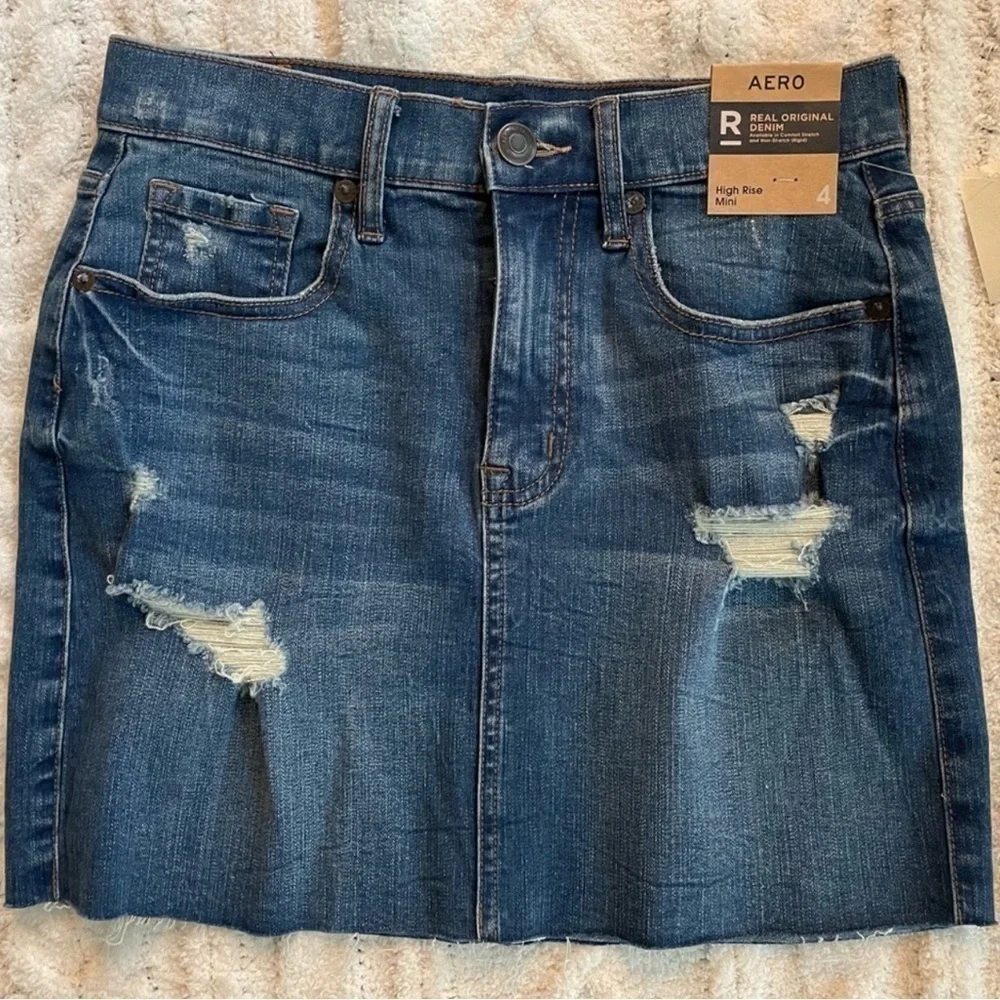 AÉROPOSTALE Real Denim High-Rise Mini Skirt Size 4